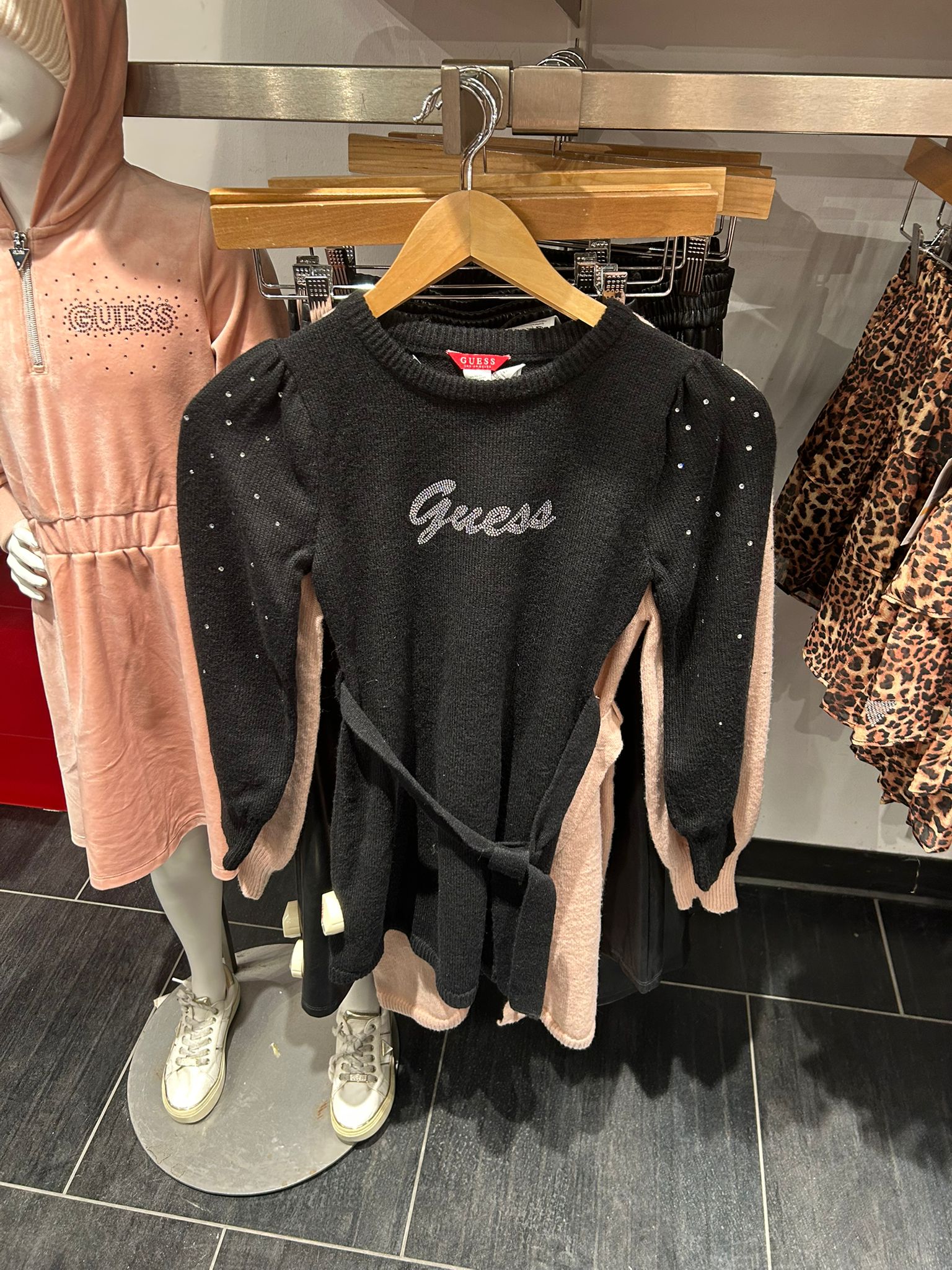Guess Girls Billie Sweater Dress (7-14) Black