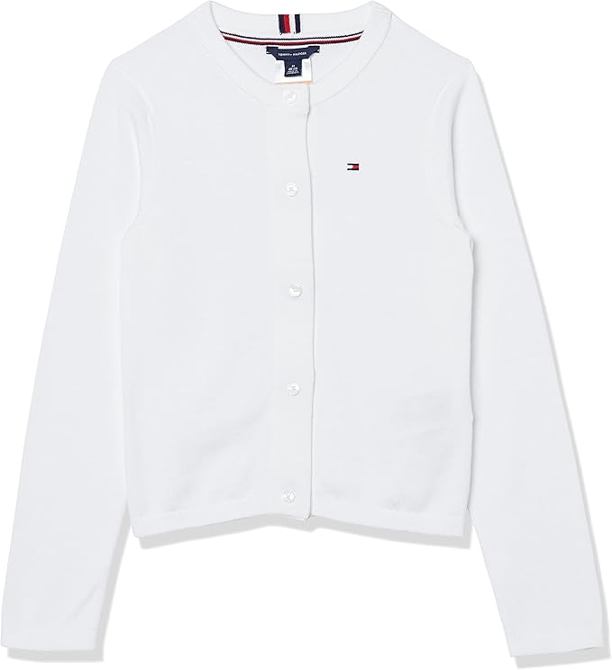 Tommy Hilfiger Girls' Adaptive Cardigan with Magnetic Closure