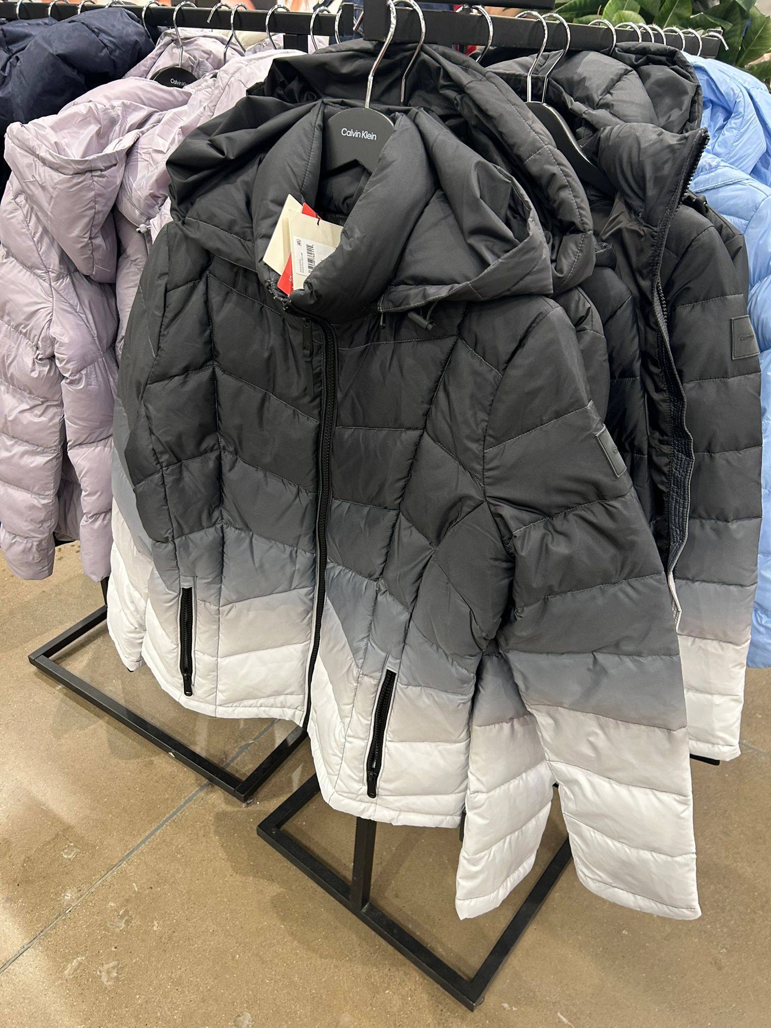 Calvin Klein Womens' Ombre Slim Puffer Jacket