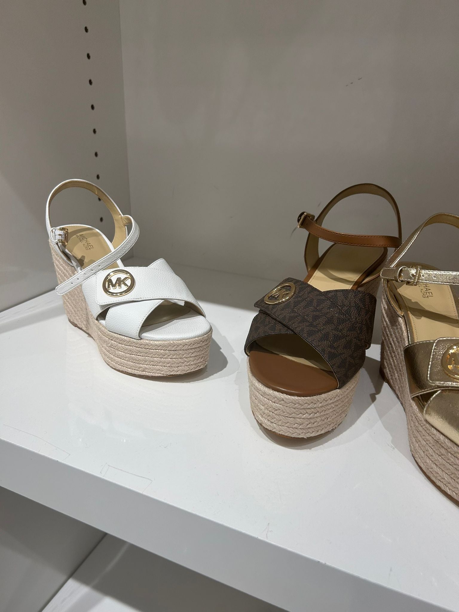 Michael Kors Womens' Hannah Signature Logo Wedge Sandal