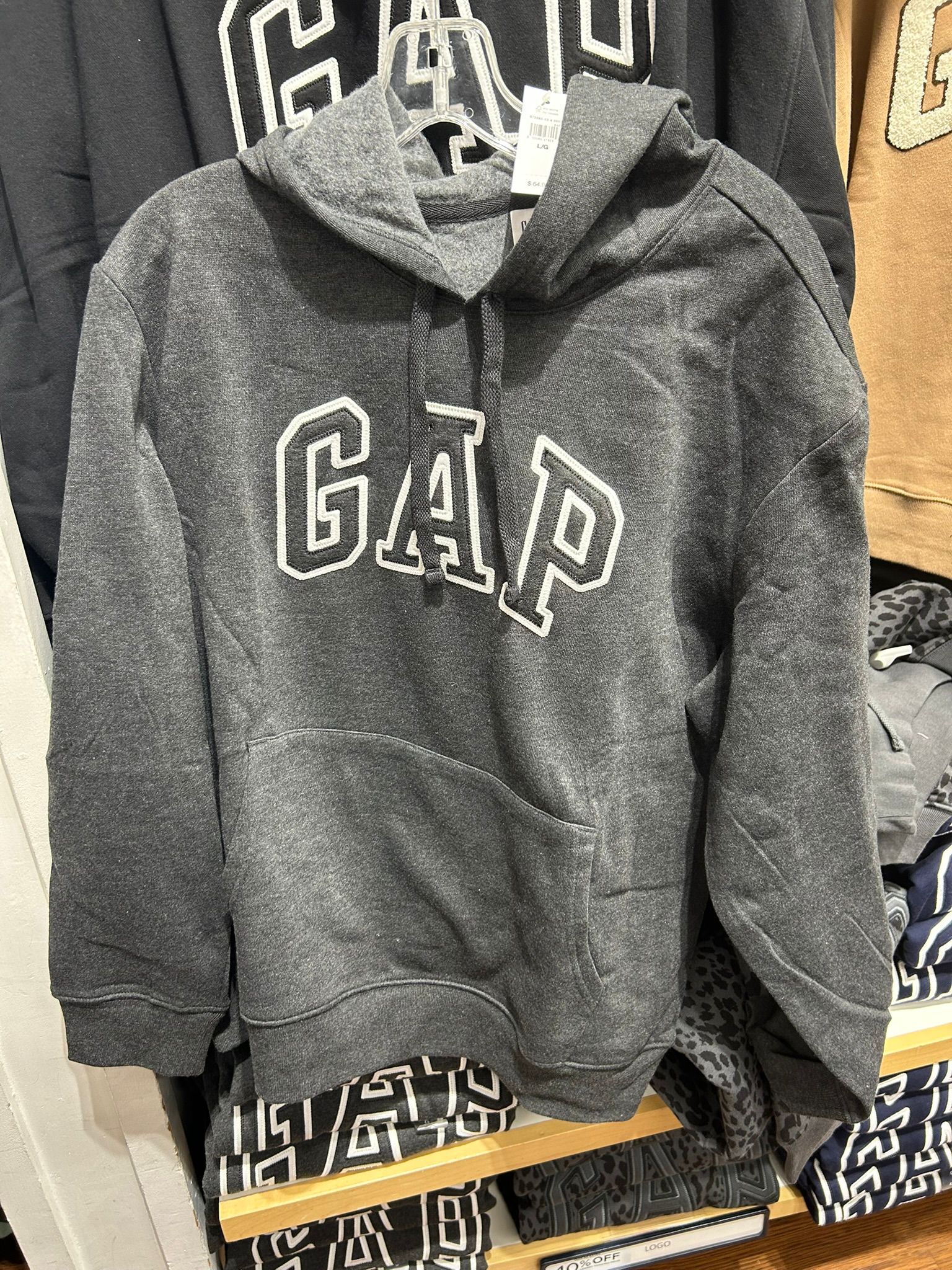 Womens' Gap Logo Hoodie  Charcoal Heather Gray