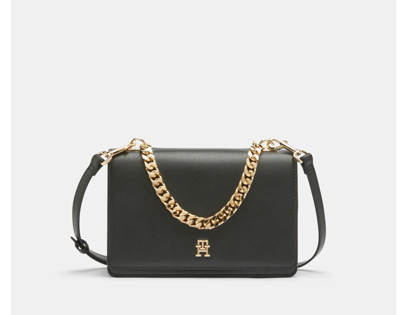 Womens' Tommy Hilfiger Refined Medium Crossover Bag - Black