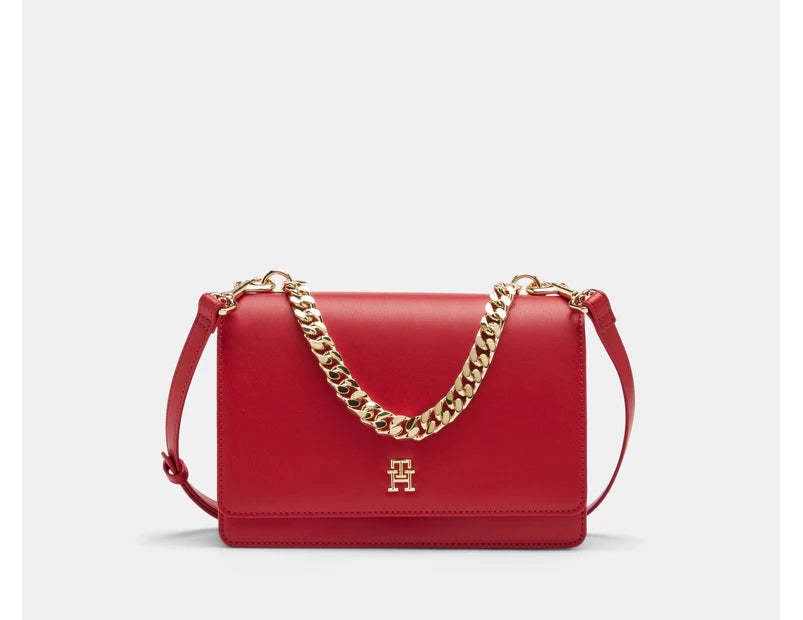 Womens' Tommy Hilfiger Refined Medium Crossover Bag - RED