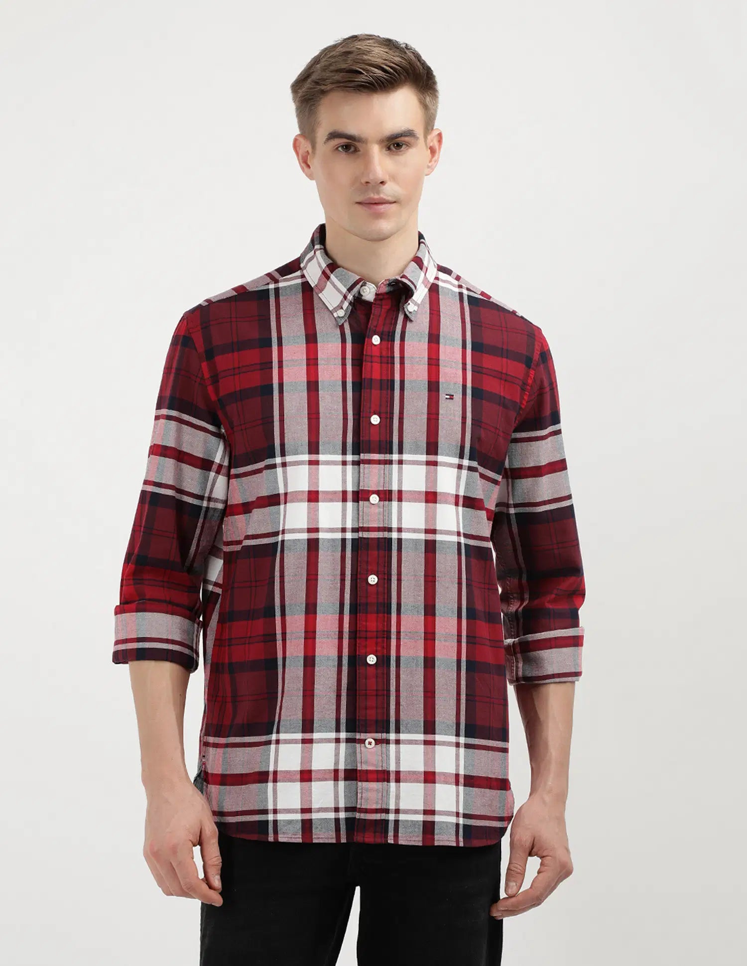 Tommy Hilfiger Mens' Oxford Tartan Check Shirt