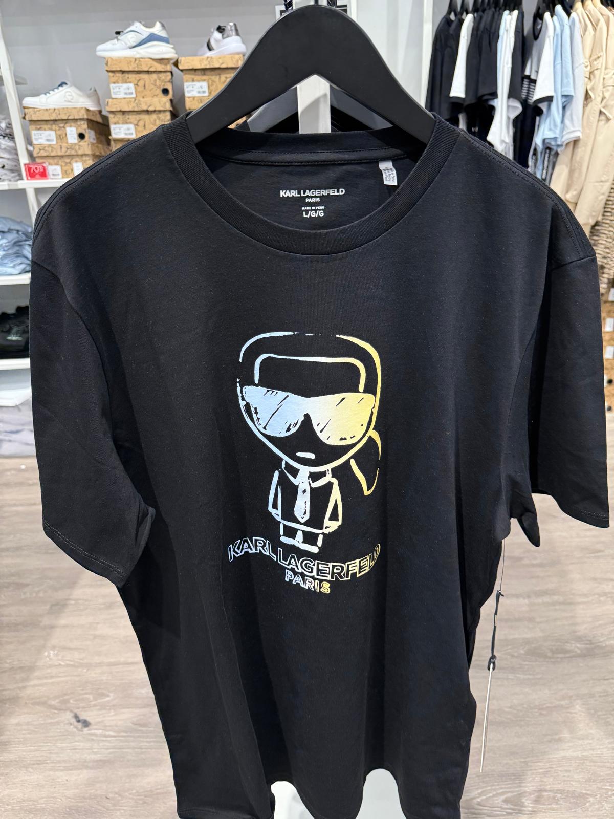 MENS' KARL LAGERFELD Paris FADED KL CHARACTER T-SHIRT