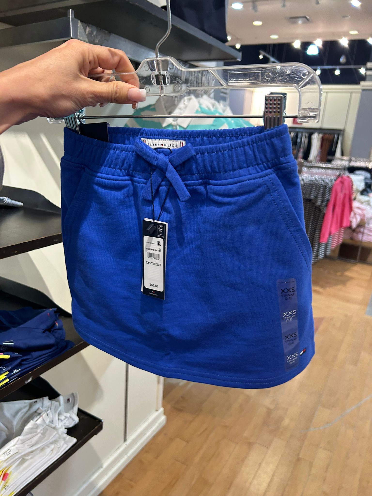 Tommy Girls' Drawstring Skort /Dazzling Blue