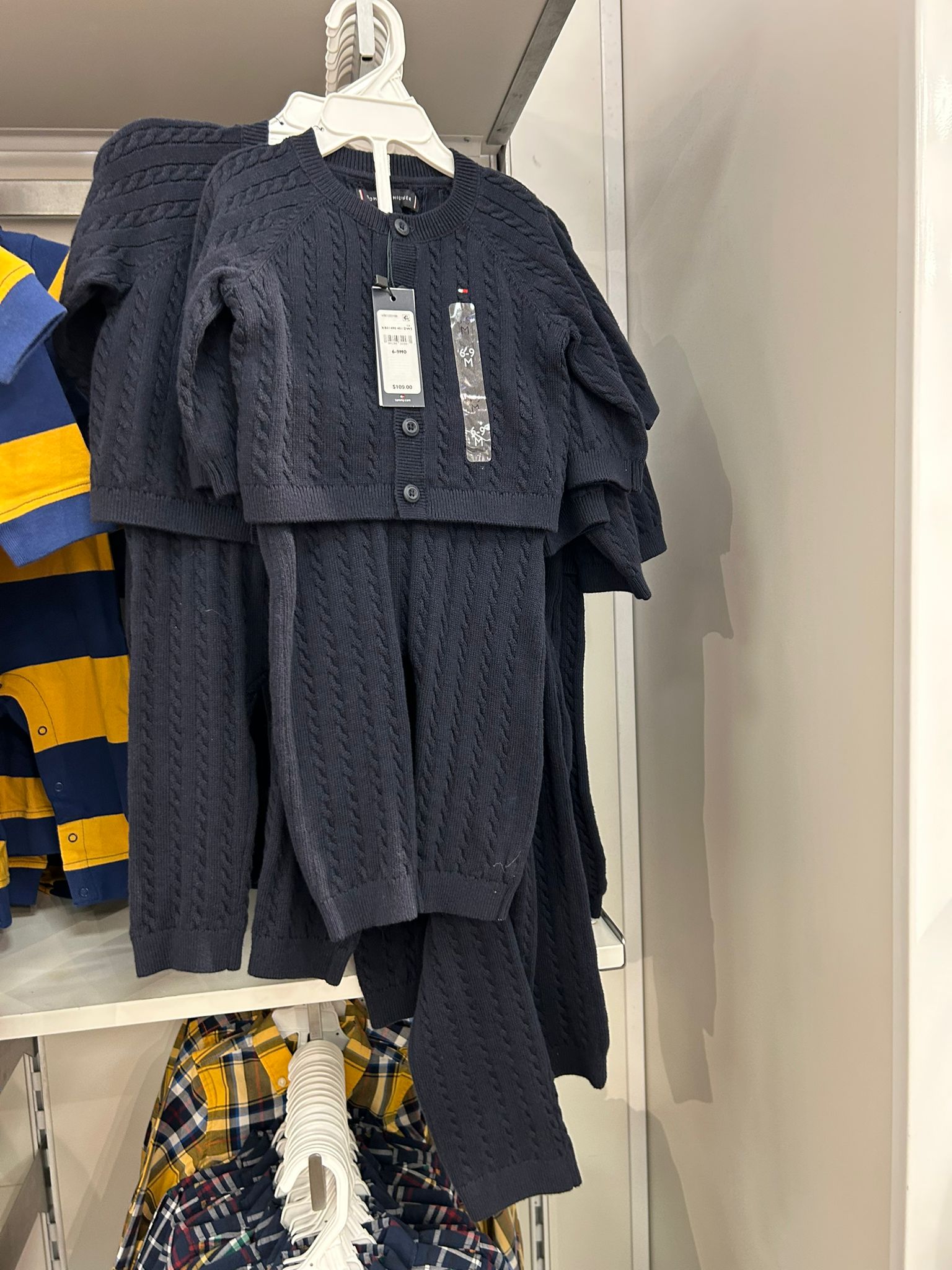 Baby Boys' Tommy Cable Knit Sweater and Pant Set