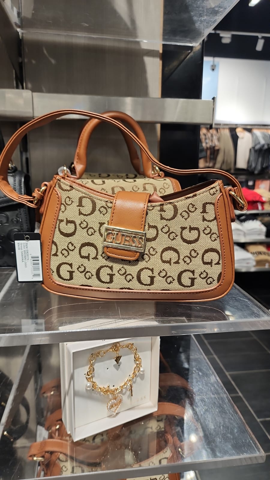 Guess Womens' Sabrina Mini Shoulder Bag/ brown
