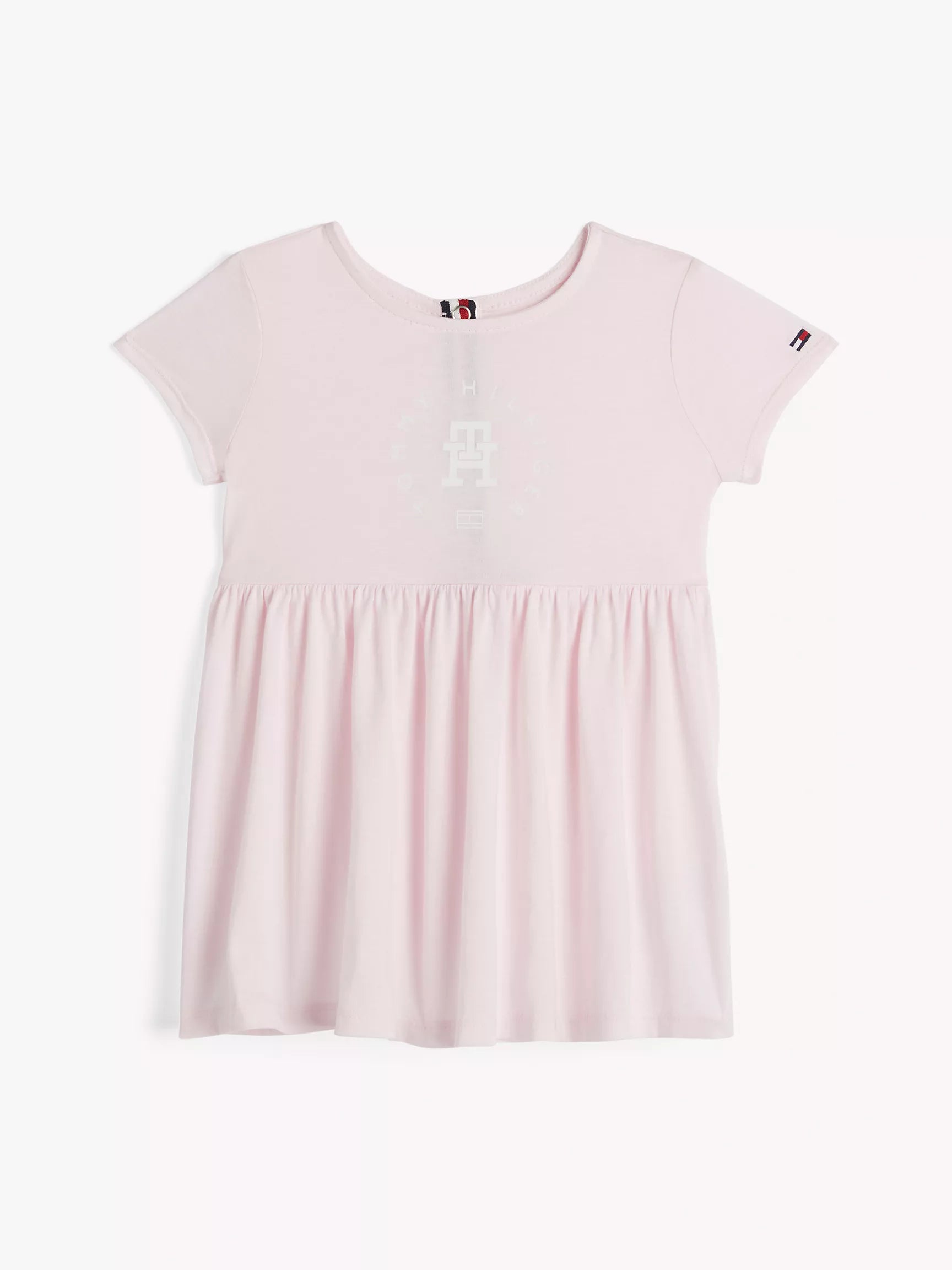 Baby Girls' Tommy Short-Sleeve Circle Logo Dress/ light pink