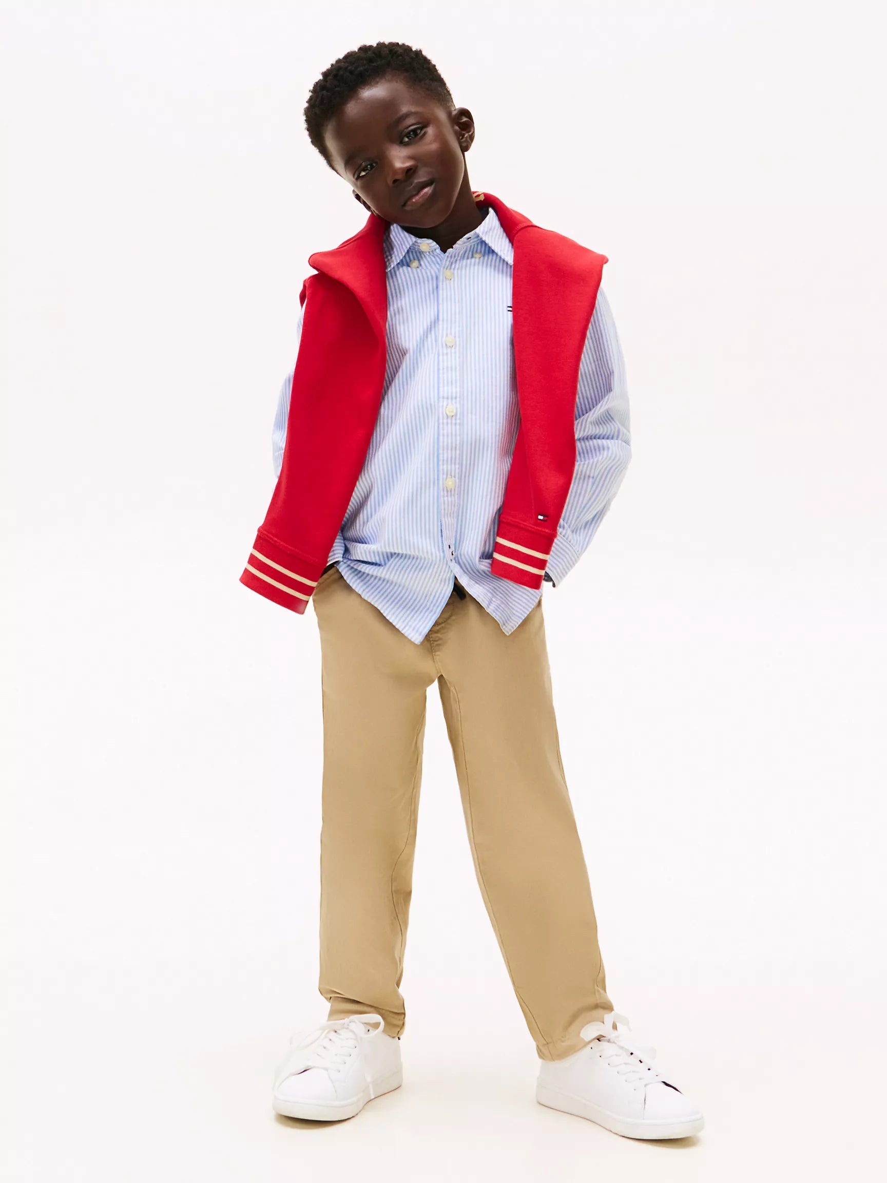 Tommy Hilfiger Boys' Stripe Stretch Oxford Shirt