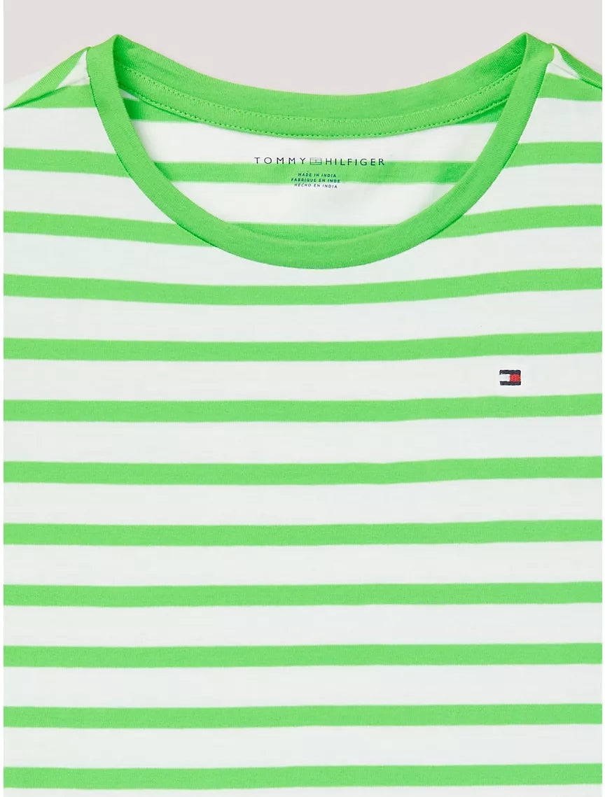 Tommy Hilfiger Kids' Stripe Ruffle T-Shirt - Springtime Green