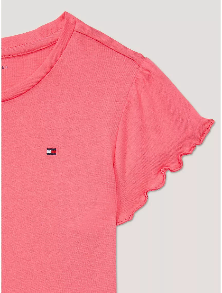 Tommy Hilfiger Kids' Ruffle-Sleeve Top - Glamour Pink