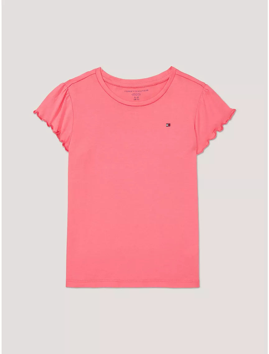 Tommy Hilfiger Kids' Ruffle-Sleeve Top - Glamour Pink