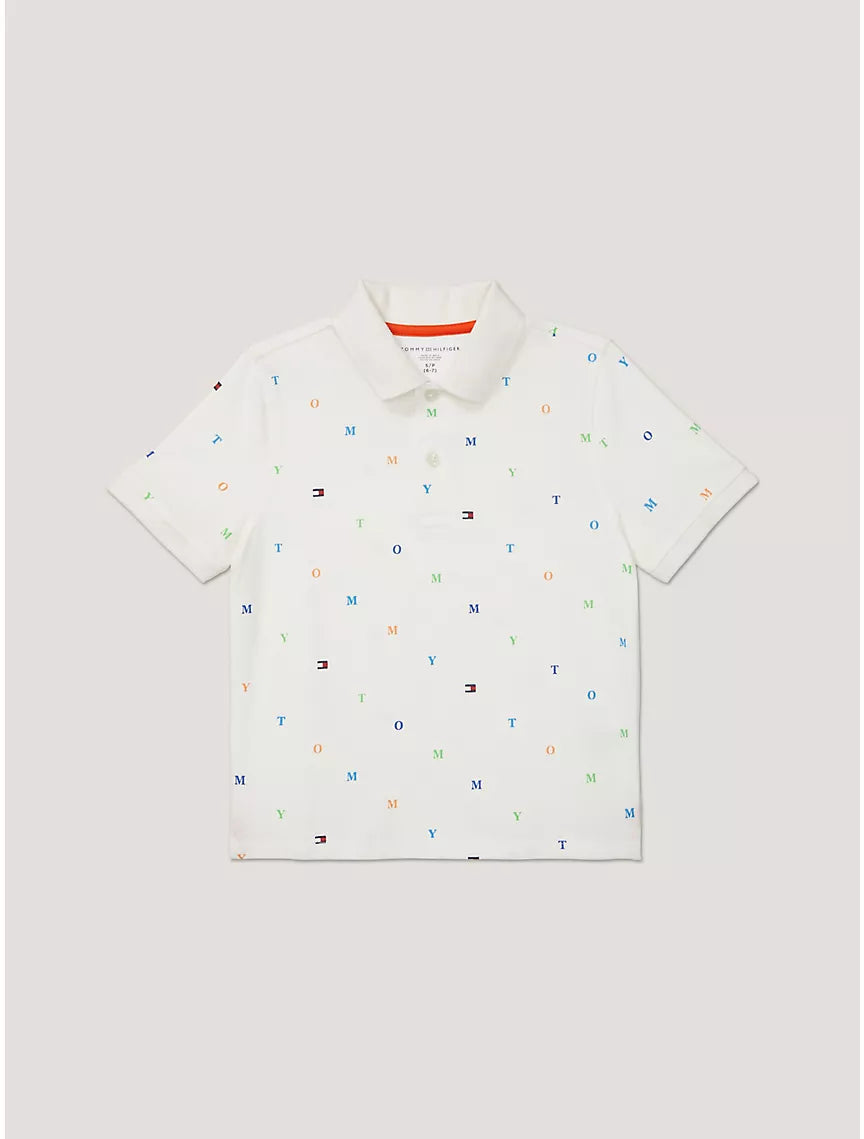 Tommy Hilfiger Kids' Allover TH Monogram Polo