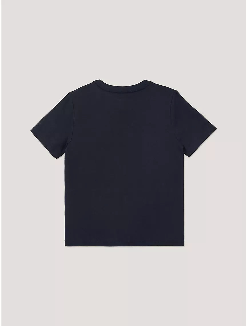 Tommy Hilfiger Kids' Flag Stripe Logo Ringer T-Shirt - Navy