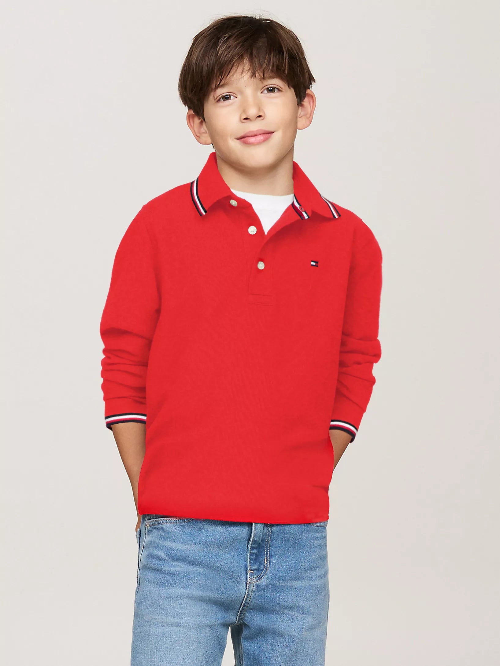 Boys' Tommy Long-Sleeve Tommy Wicking Polo