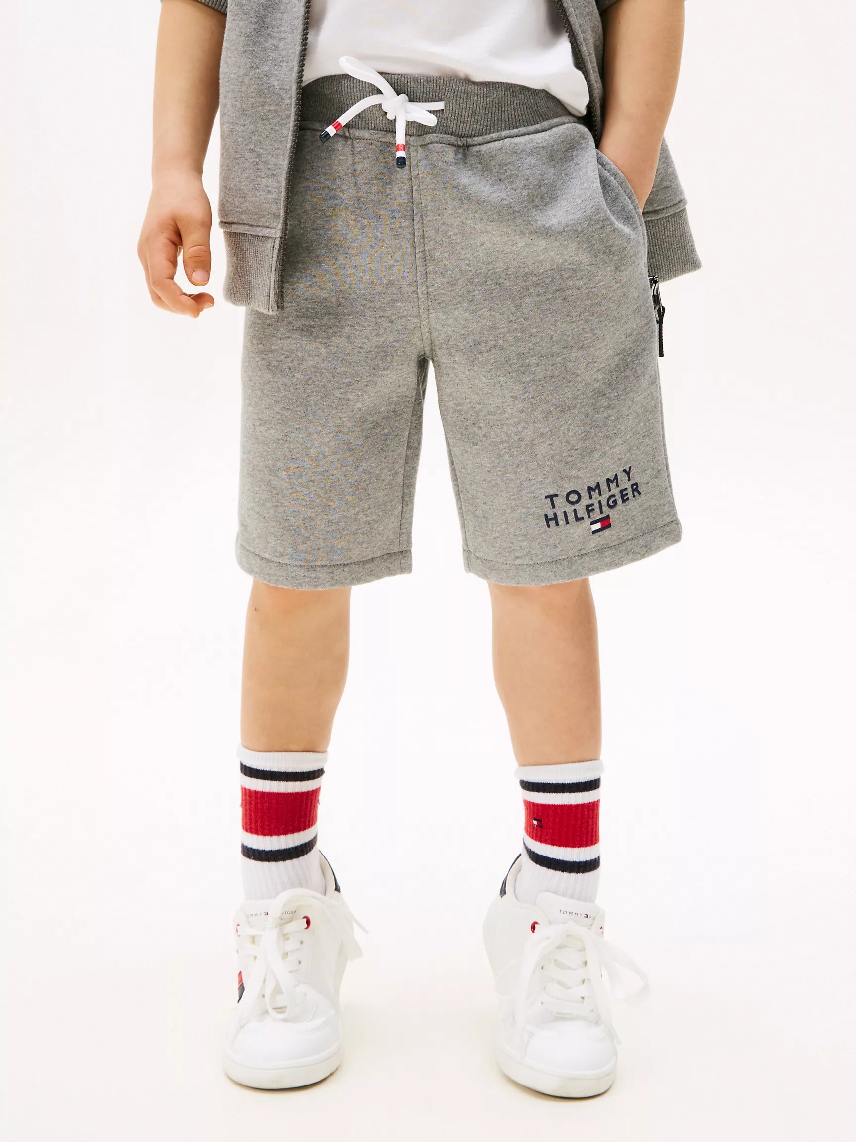Tommy Hilfiger boys Logo Sweatshort/Grey Heather