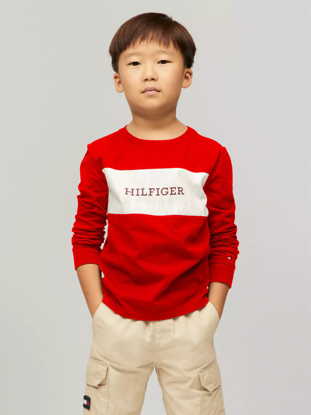 Boys' Tommy Long-Sleeve Tree Logo T-Shirt