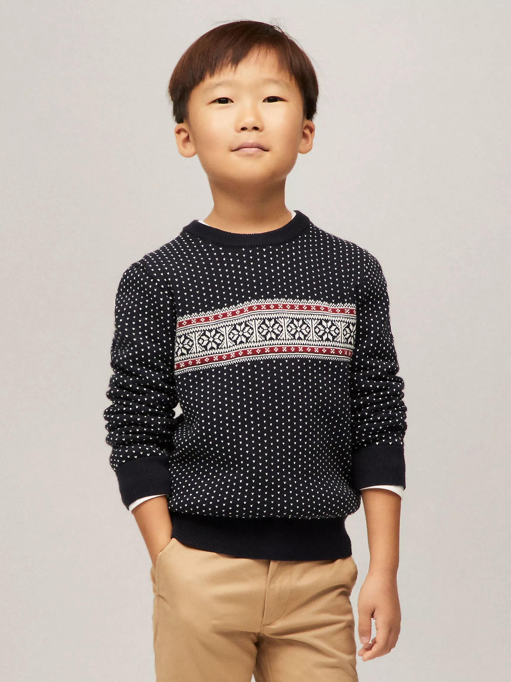 Tommy Hilfiger Boys' Snowflake Fair Isle Sweater