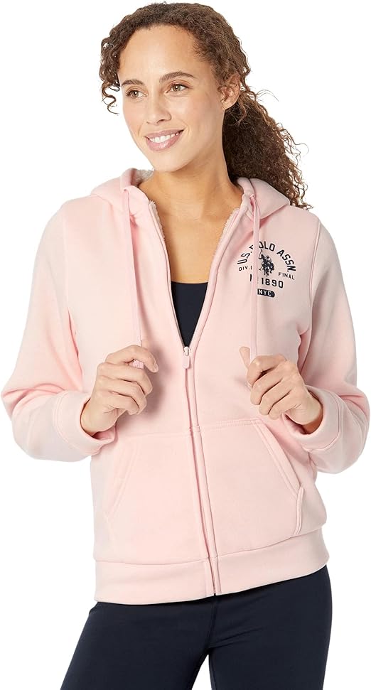 WOMENS' U.S. Polo Assn. Chest Print Fleece Jacket