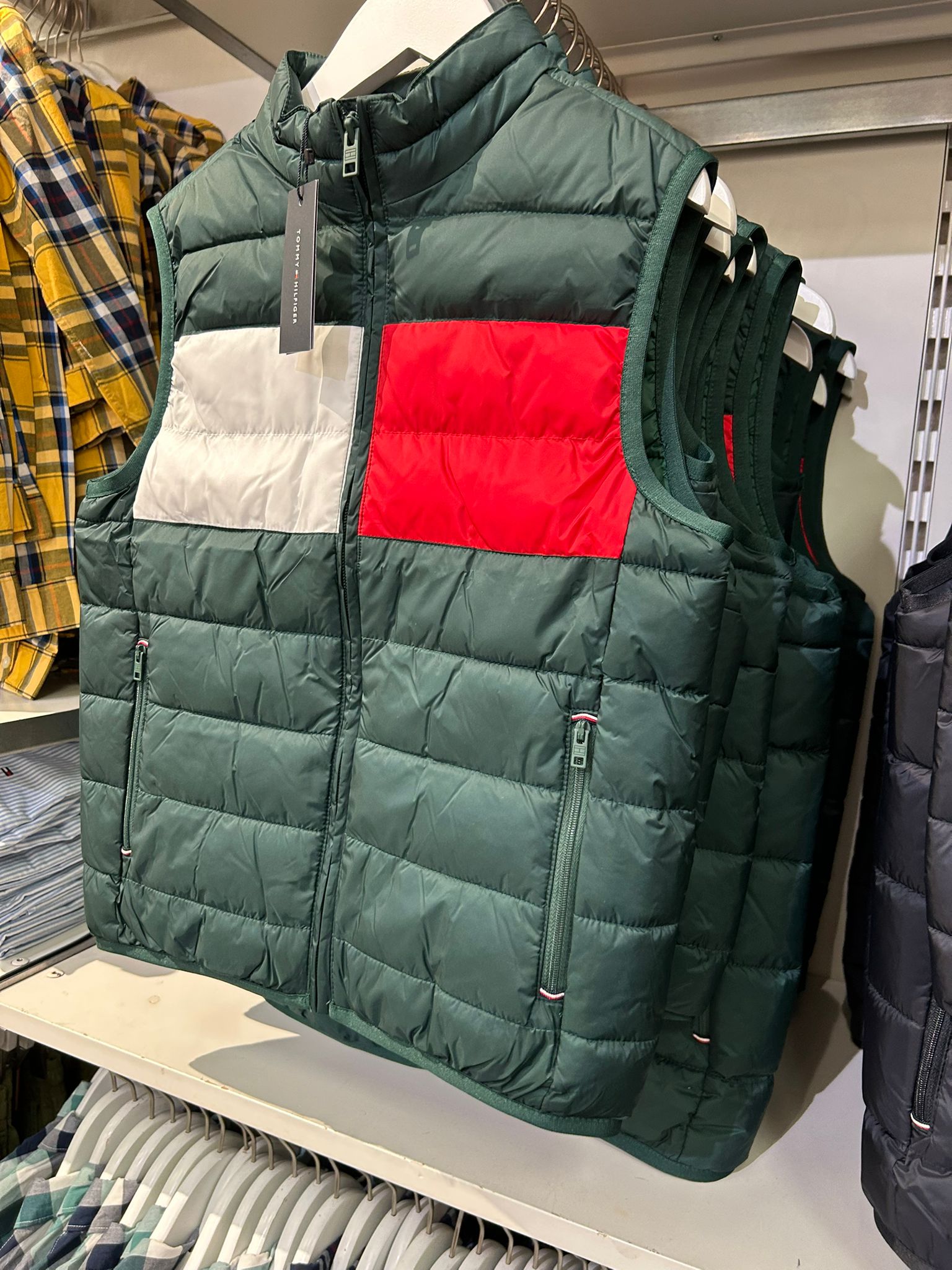 Boys Tommy Quilted Packable Vest Ornamental Green