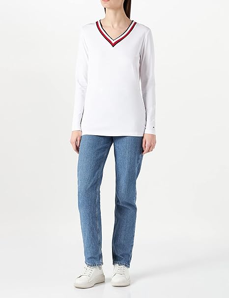 TOMMY HILFIGER Full Sleeves V-neck T-shirt