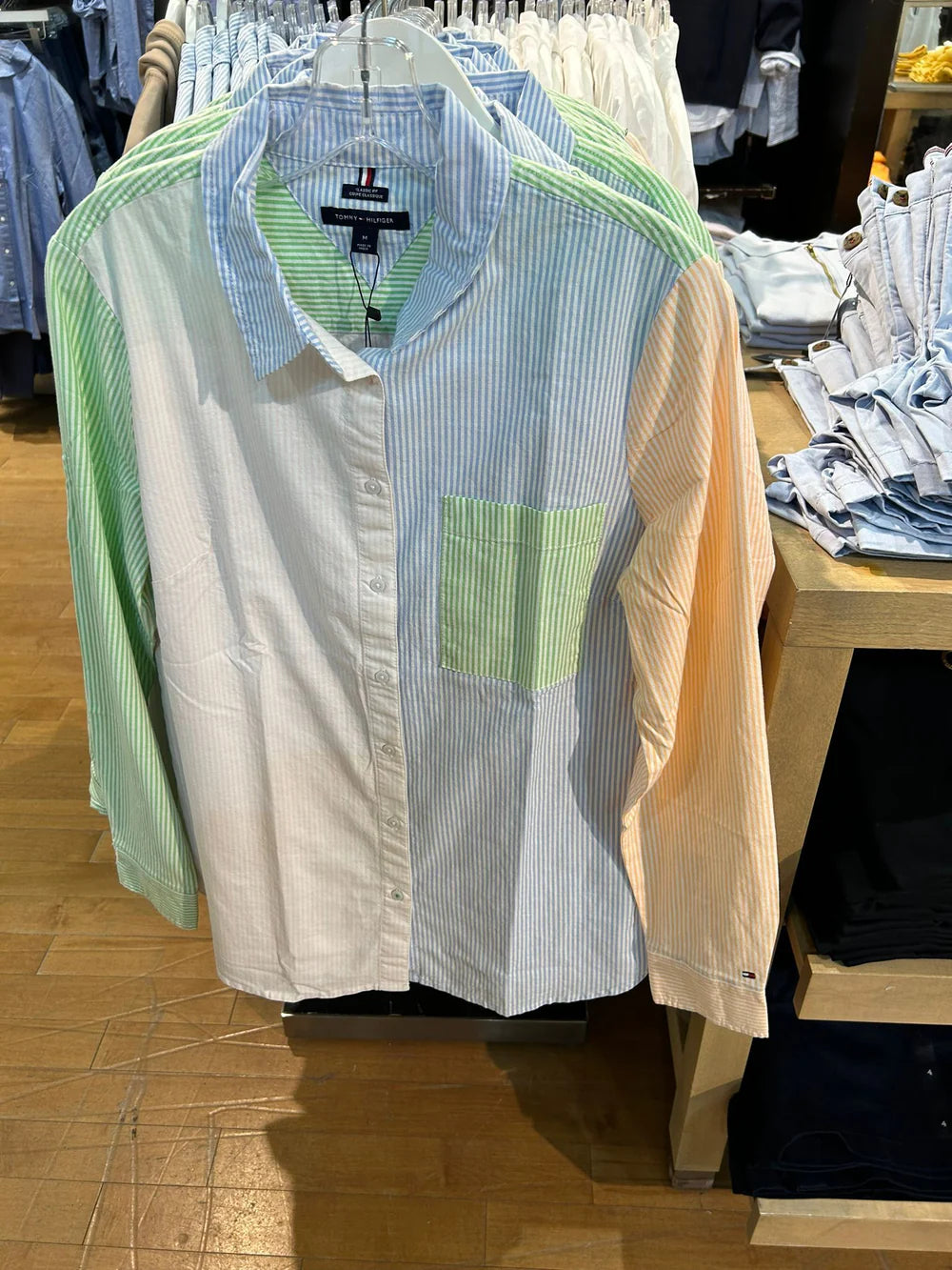 TOMMY WOMEN Regular Fit Multistripe Oxford Shirt