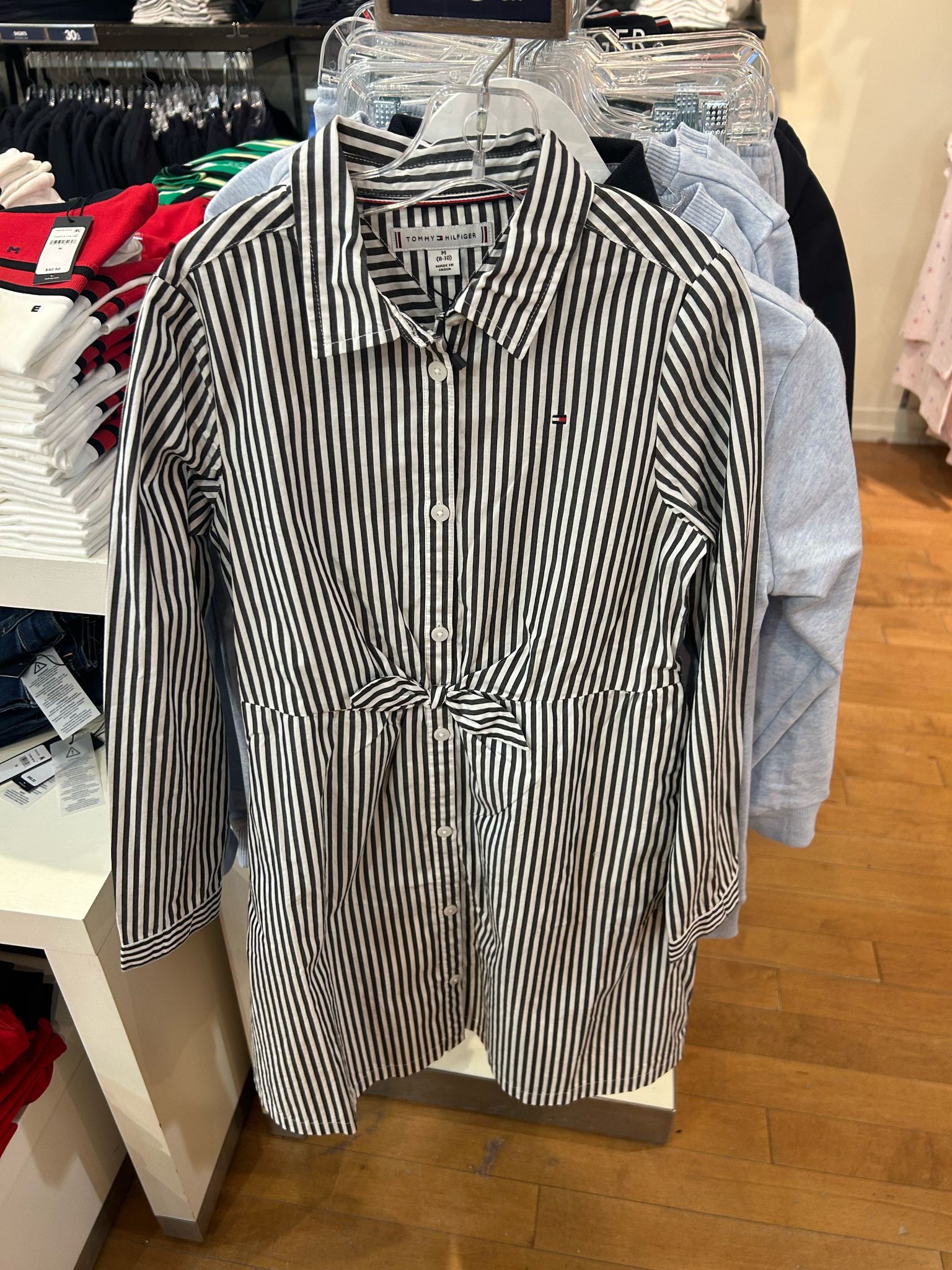 Tommy Girls Ithaca Stripe Shirt Dress