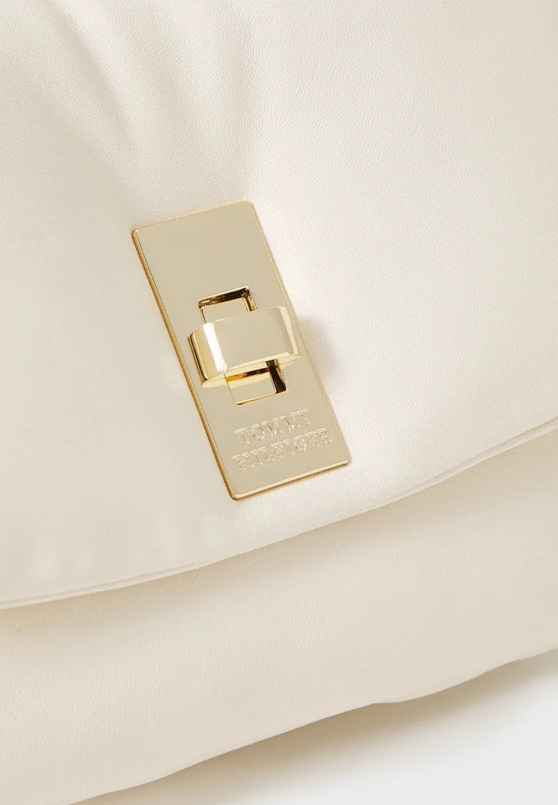 Womens' TOMMY Leather Chain Crossbody Bag sugarcane