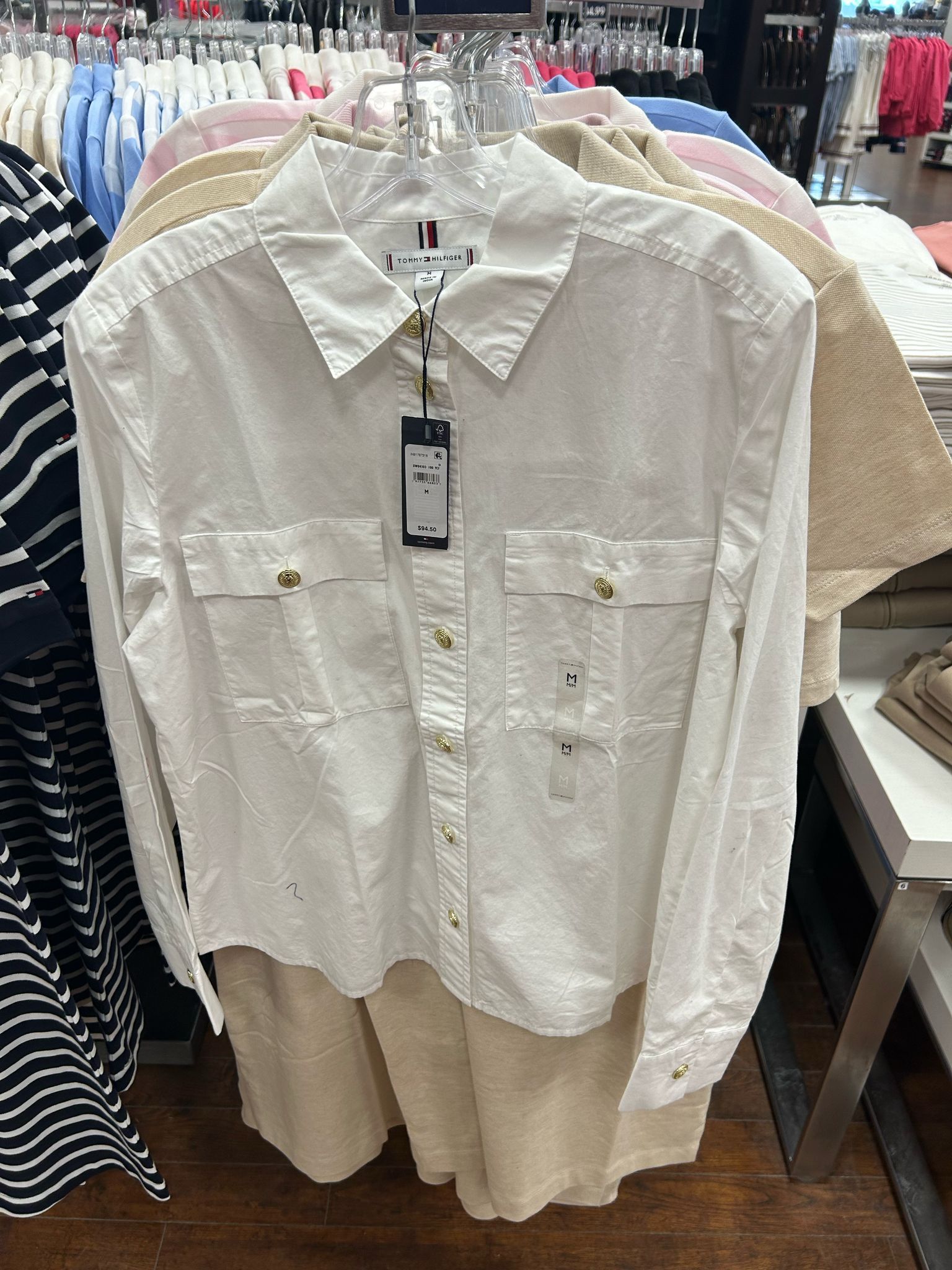 Tommy Womens' Gold Button Shirt