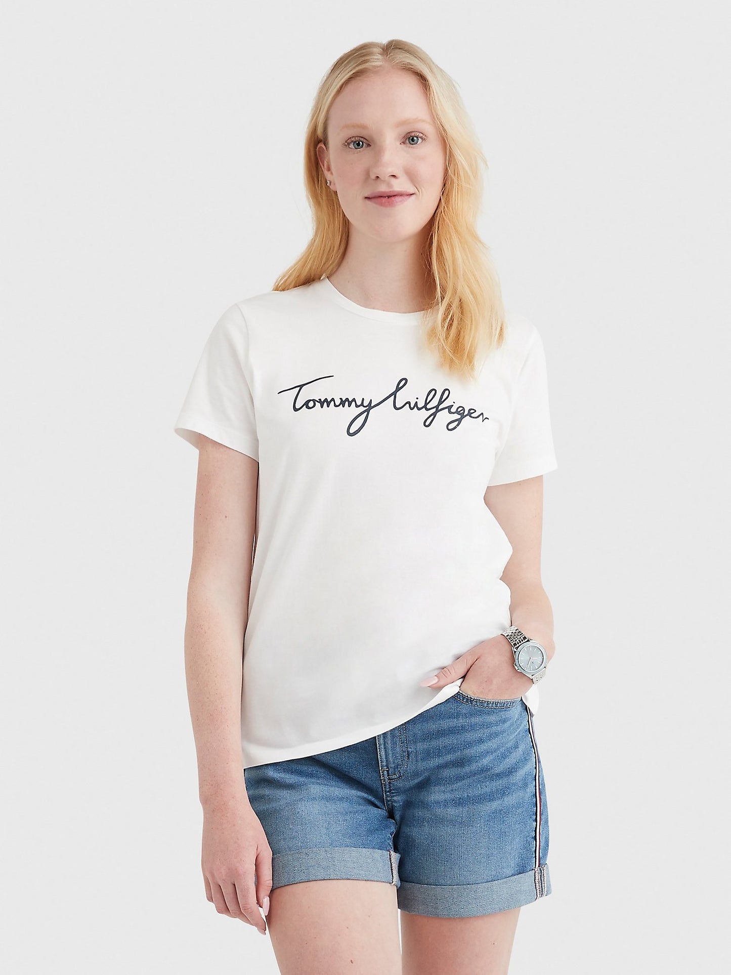 TOMMY HILFIGER SIGNATURE CREWNECK WOMEN T-SHIRT