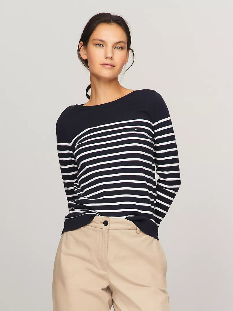 Womens' Tommy Hilfiger Stripe Boatneck Sweater