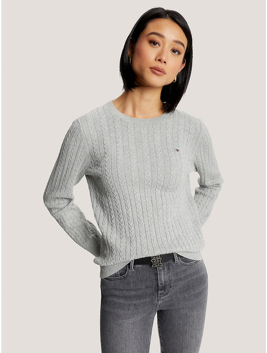 Womens' Tommy Hilfiger Long-Sleeve Cable Knit Sweater