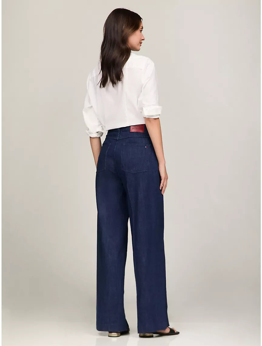 Tommy Hilfiger High-Rise Pleated Trouser Jean - Women