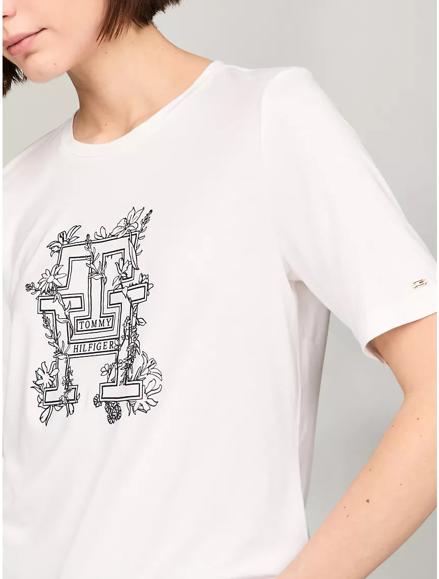 Tommy Hilfiger Floral Monogram T-Shirt - white