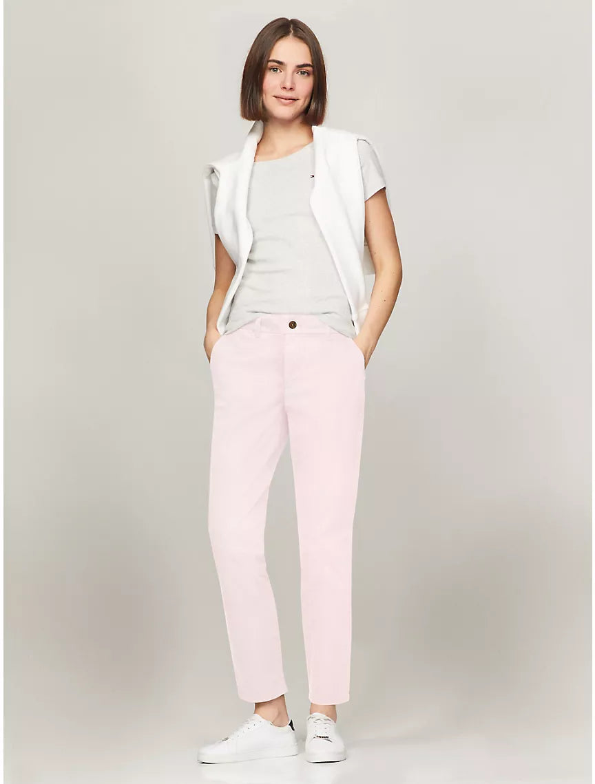 Tommy Hilfiger Solid Slim Fit Chino - Light Pink