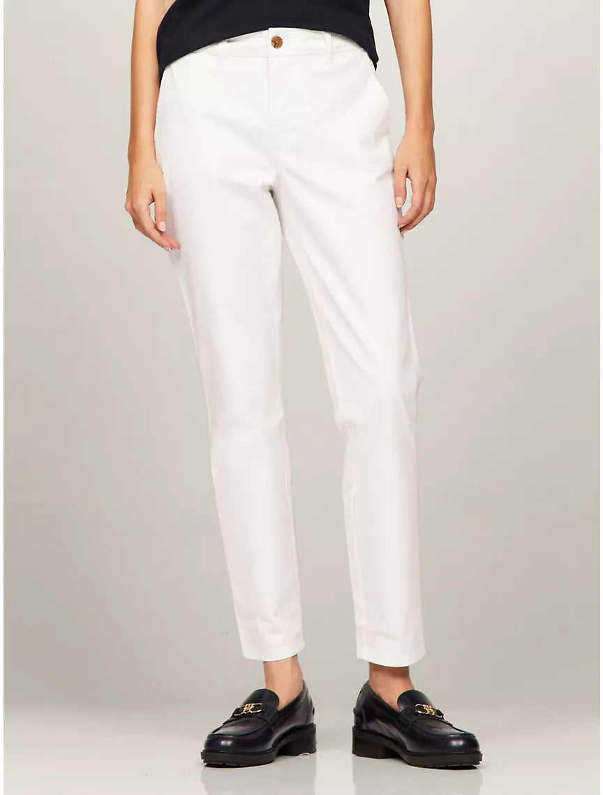 Tommy Hilfiger Solid Slim Fit Chino - Optic White