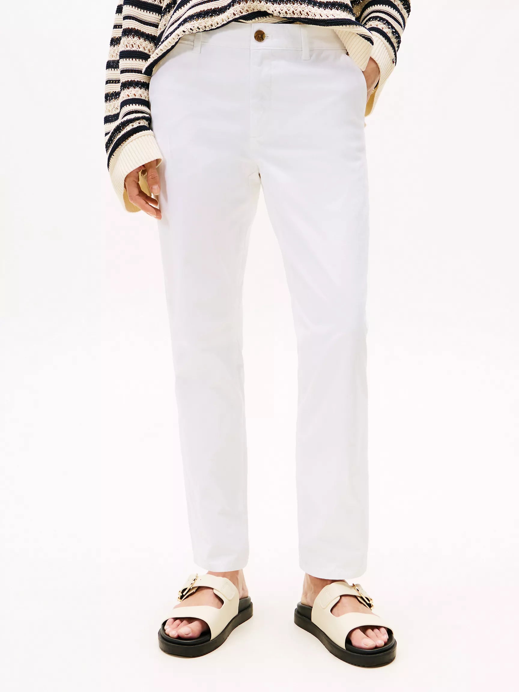 Womens Tommy Hilfiger Slim Fit Chino -White