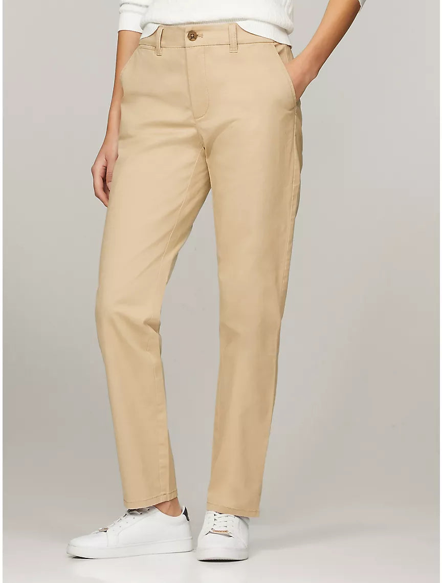 Tommy Hilfiger Solid Slim Fit Chino - Travertine