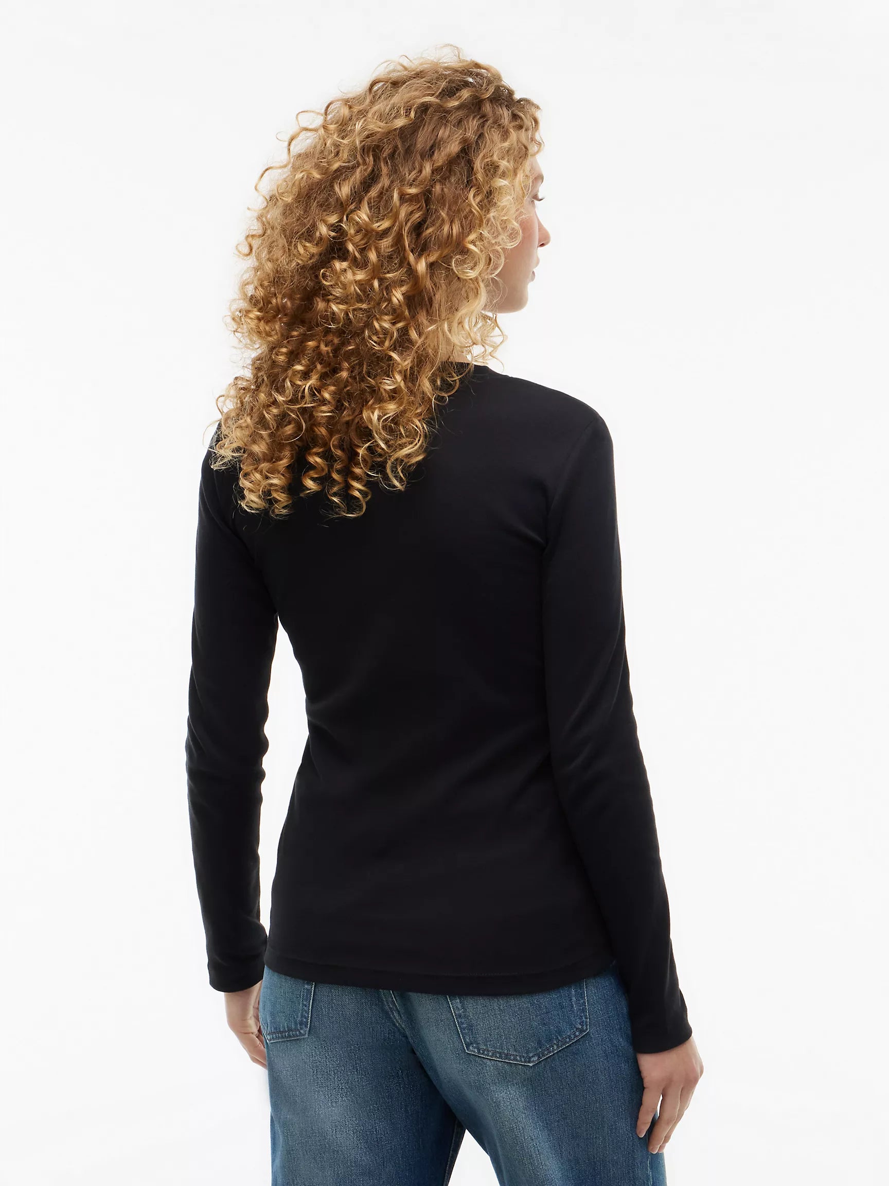Tommy Hilfiger Women's Long-Sleeve Crewneck Favorite T-Shirt-Black