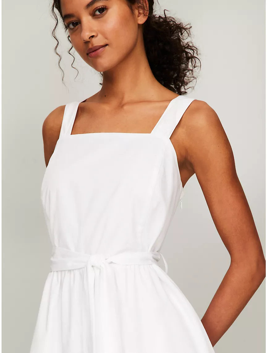 Tommy Hilfiger Sleeveless Belted Midi Dress - White