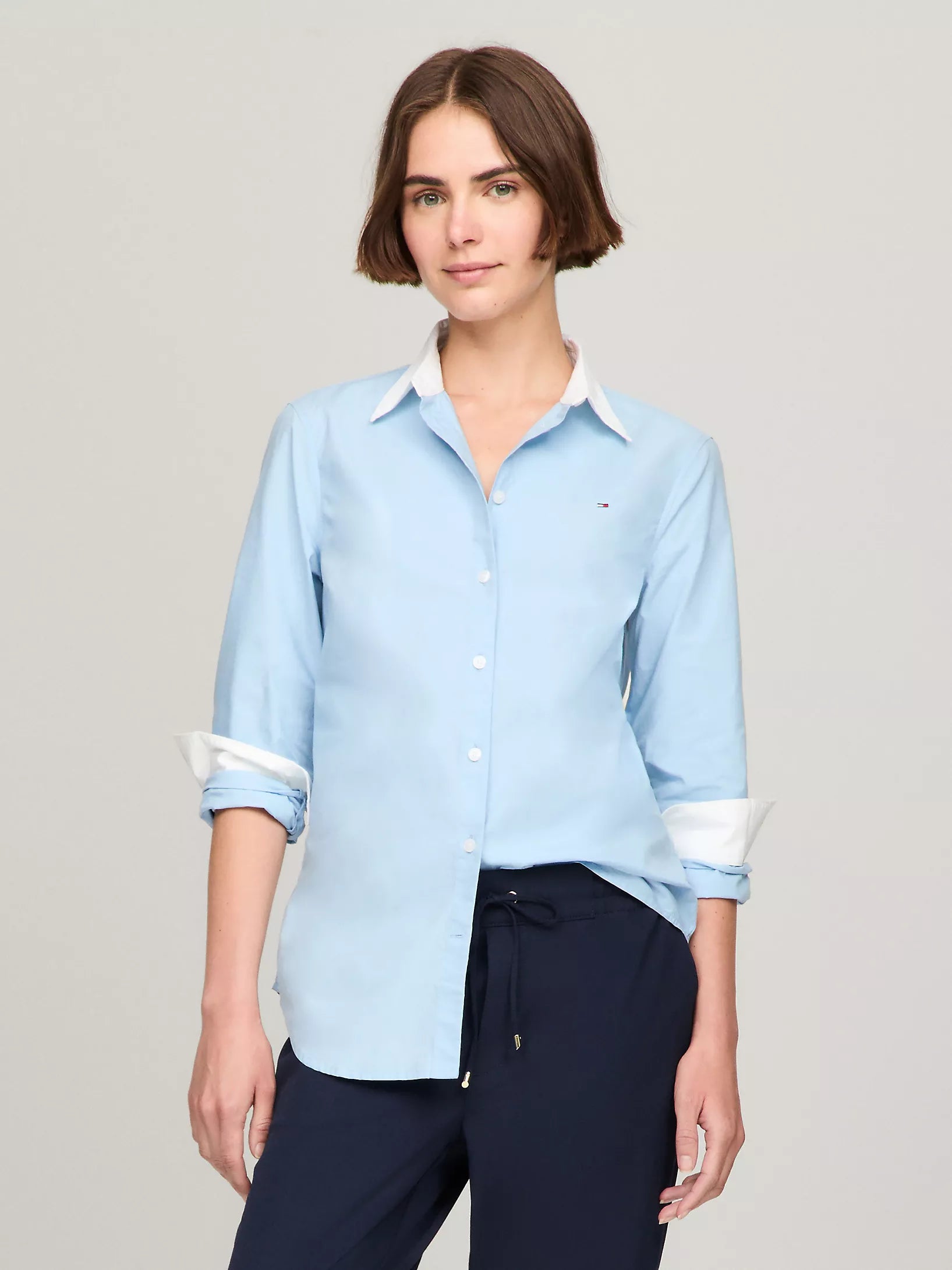 Women Tommy Contrast Trim Shirt
