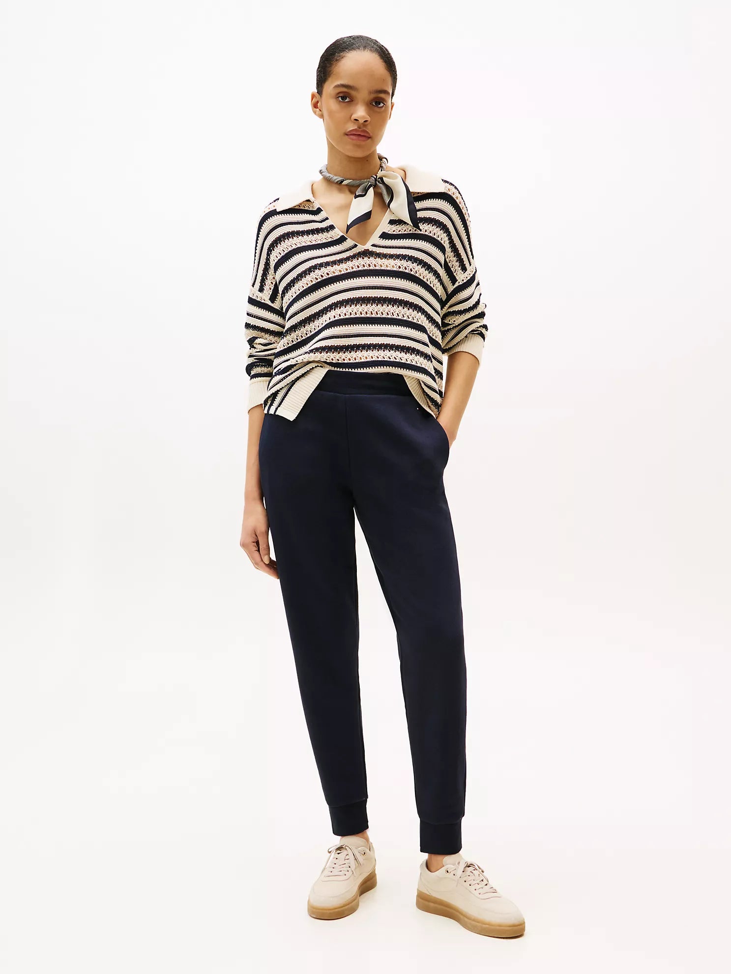 Womens' Tommy Relaxed Solid Jogger Navy