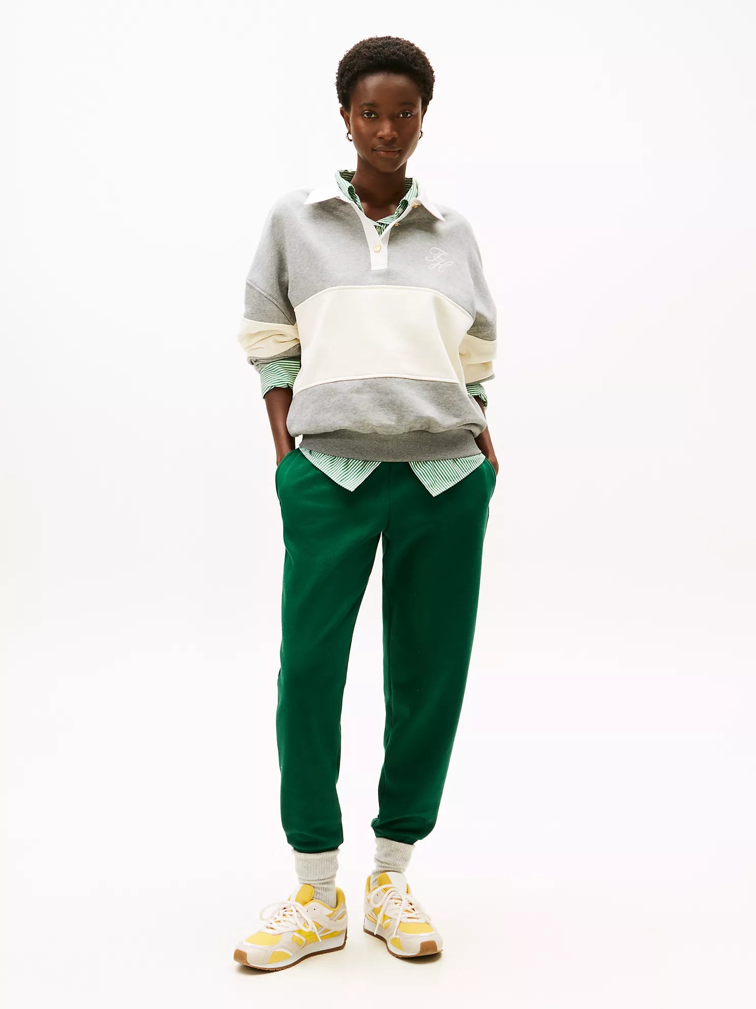 Womens' Tommy Relaxed Solid Jogger Ornamental Green