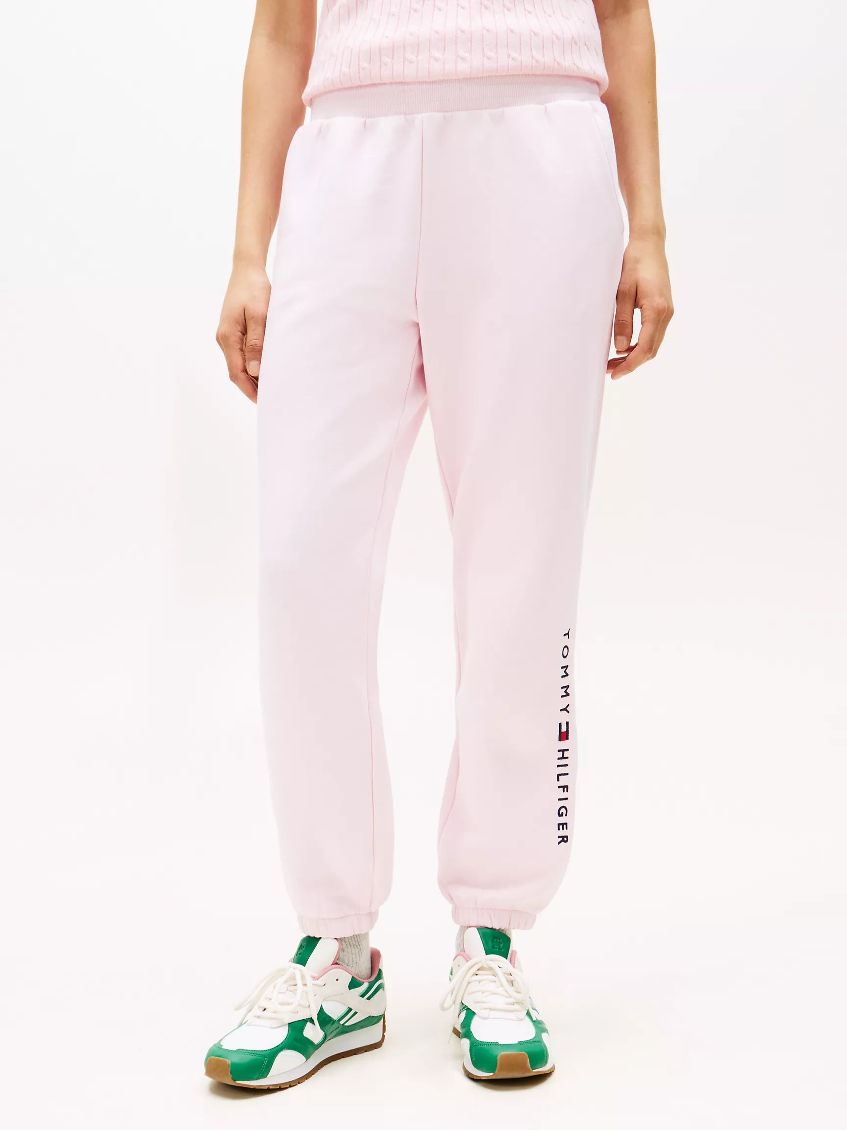 Tommy Womens' Embroidered Tommy Logo Sweatpant/Light Pink