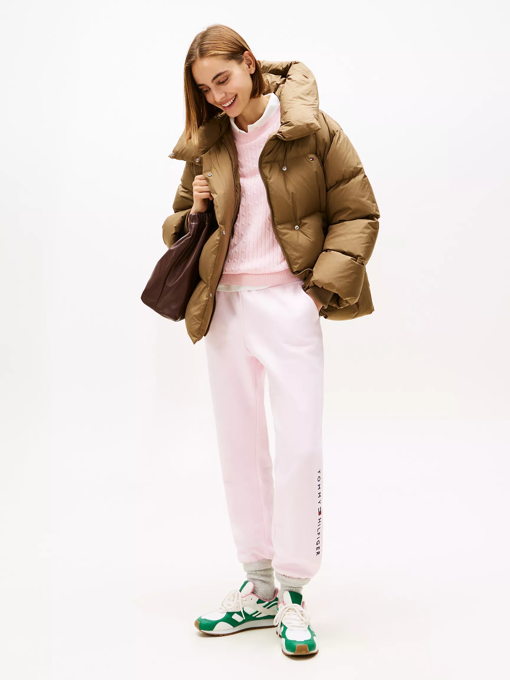 Tommy Womens' Embroidered Tommy Logo Sweatpant/Light Pink