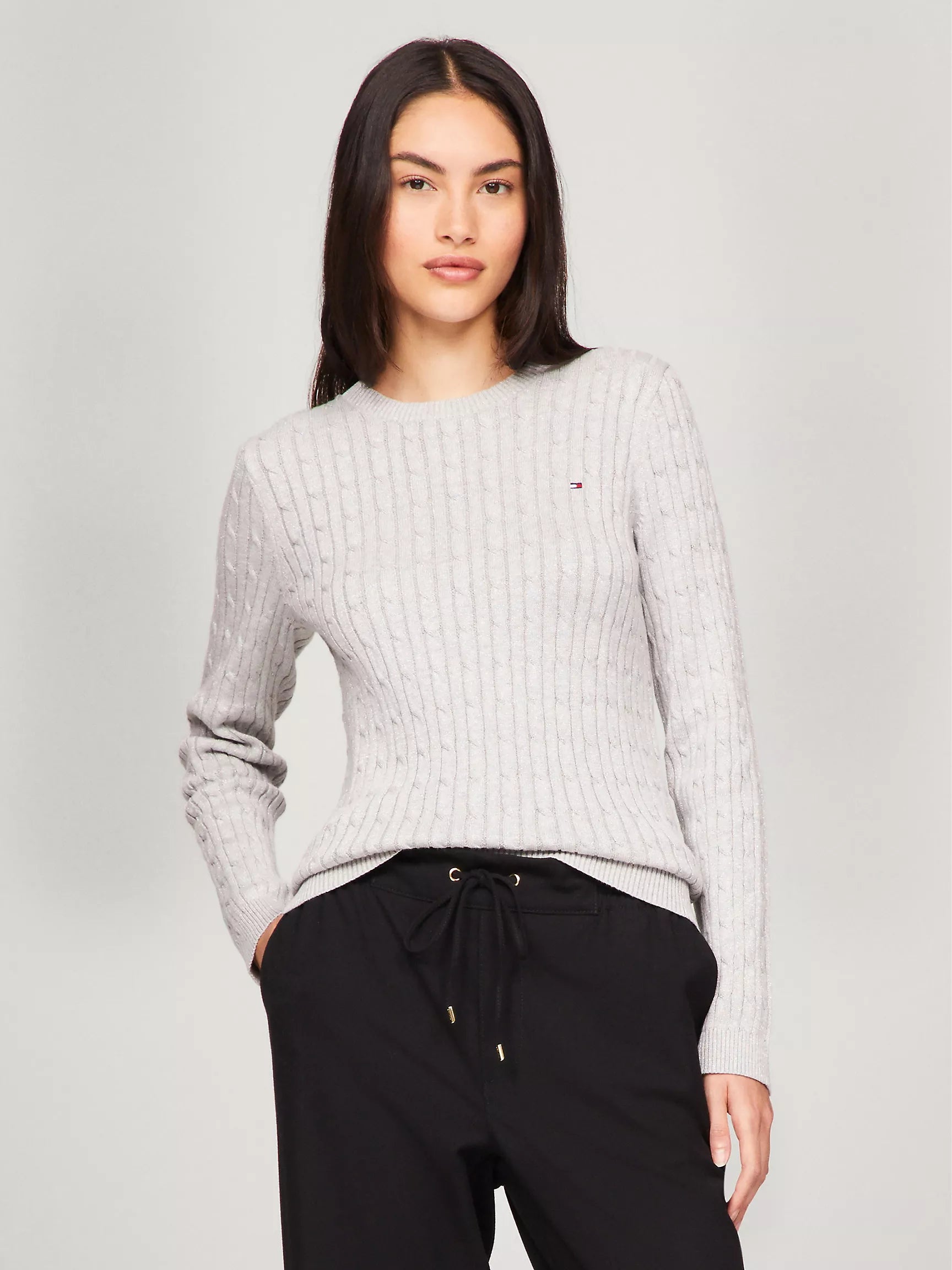 Womens' Tommy Hilfiger Long-Sleeve Cable Knit Sweater