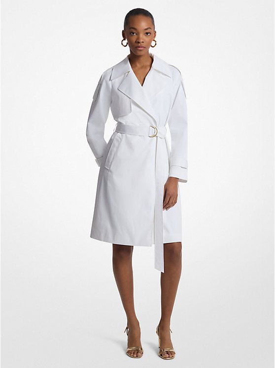 Michael Kors WOMENS' Belted Trench Coat White