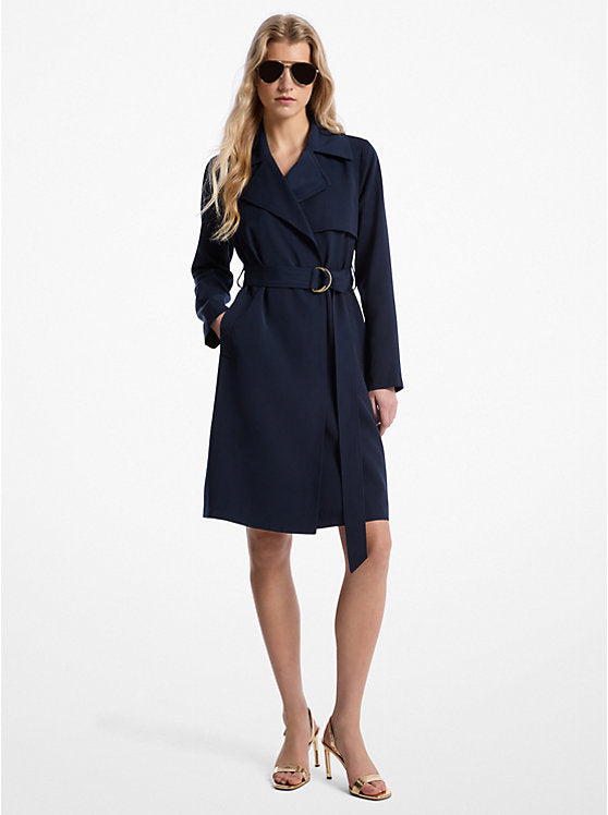 Michael Kors WOMENS' Belted Trench Coat MIDNIGHT BLUE