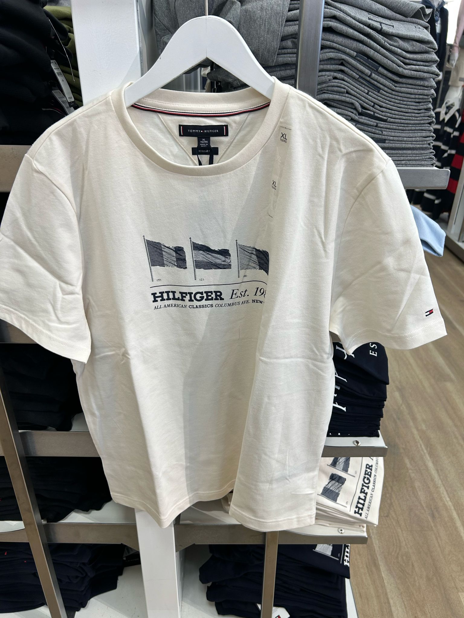 MEN TOMMY Embroidered Hilfiger Flags T-Shirt